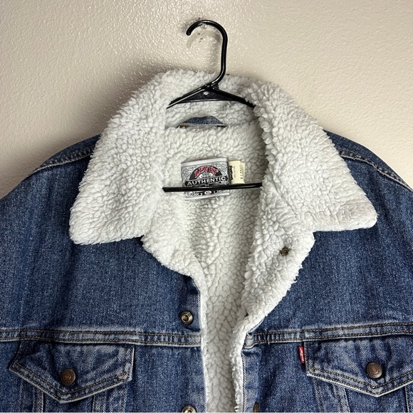 Vintage Levis Denim Sherpa Jacket 1850 Size XL - Picture 2 of 11